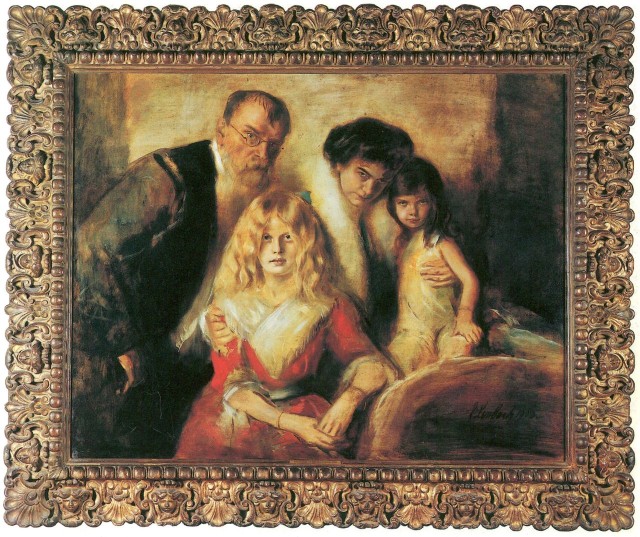 Franz von Lenbach "Семья Ленбах", 1903г.