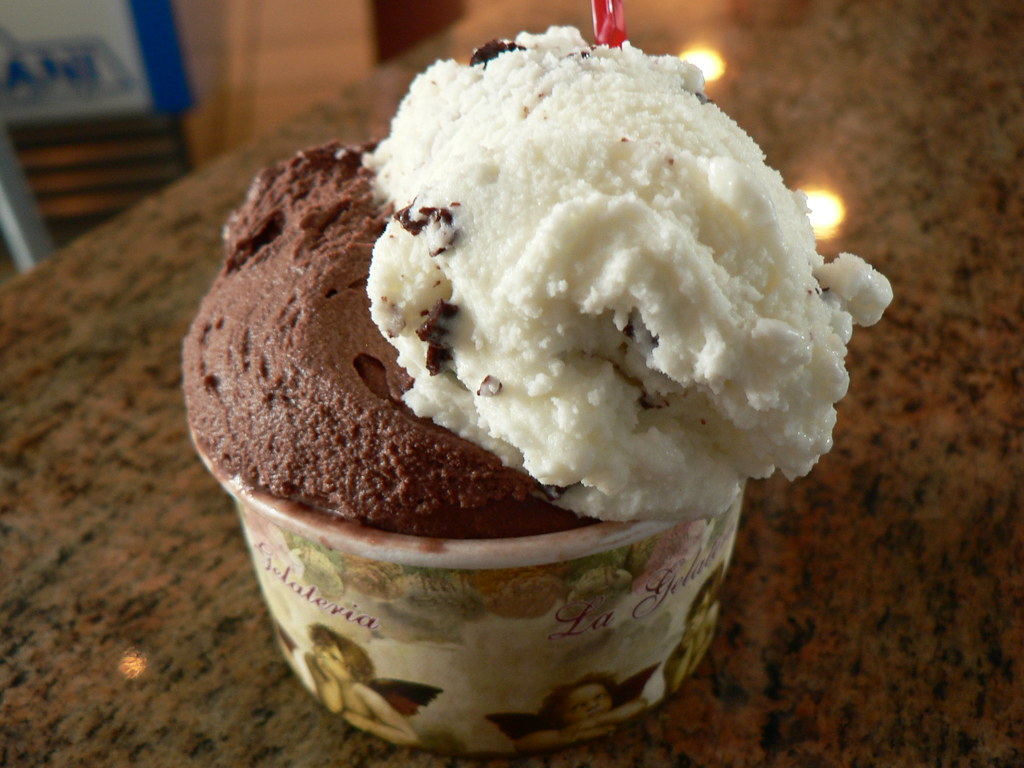 food, gelato, icecream, italian, lagelateria, stracciatella